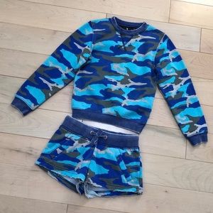 Kings of Cole super soft fleece girls camo sweatshirt shorts set